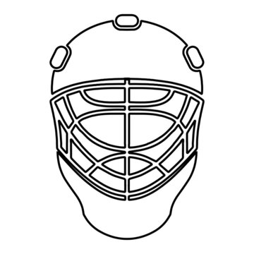 Ice Hockey Helmet Vector Stock Illustration