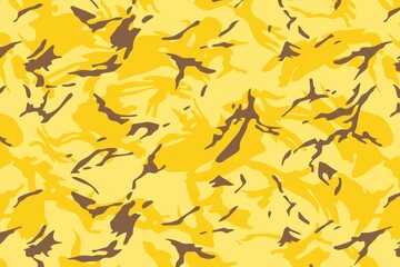 Fototapeta premium military camouflage seamless pattern in different shades of yellow color. Seamless repeat camo pattern, fashion urban camoflauge, background