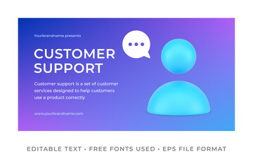 Customer support banner template