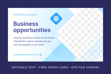 Business opportunities global marketing banner template