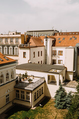 summer Prague courtyard with