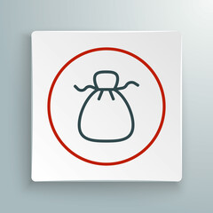 Line Wonton icon isolated on white background. Chinese food. Colorful outline concept. Vector