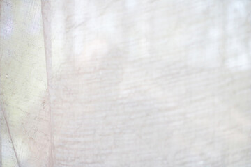 White curtain. Not quite clean fabric