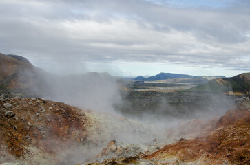 Fototapeta na wymiar Icelandic Highland, volcanic landscape