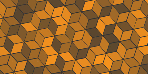 Minimalist 3D Cubes Pattern - Editable Abstract Background Design, Vector Template