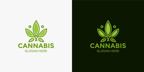 modern minimalist cannabis design logo