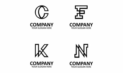 Creative Set Of Letter Logo Design