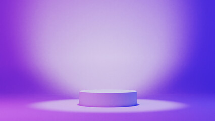 Stand for an object on neon background