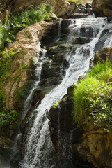 Famous Ravana Falls Waterfall, central Sri Lanka
