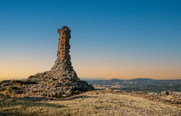 Ruinas del antiguo castillo de Aracena en la provincia de Huelva