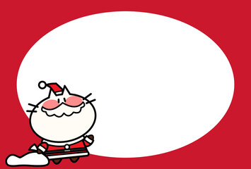 サンタにゃんこのクリスマスカード