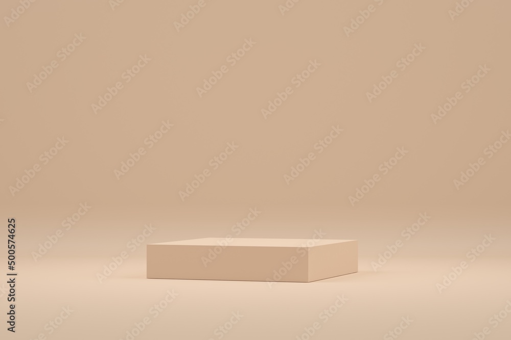 Poster background 3d render scene with podium, minimal product display mock up scene and geometric shape ob