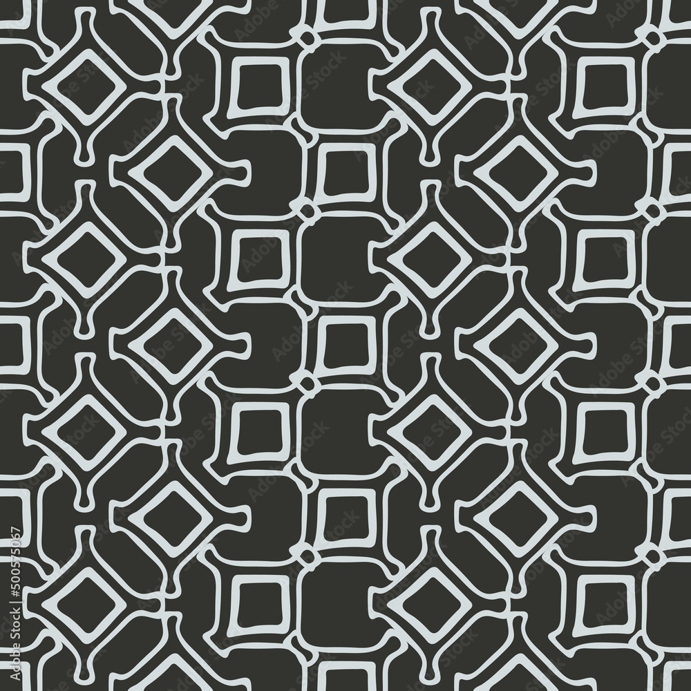 Poster Abstract simple shapes, decor pattern of unusual gray shapes.