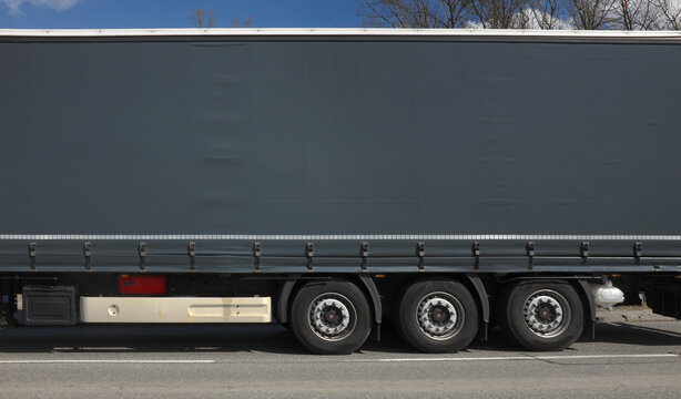 Truck On The Road, Tarpaulin For Advertising ...