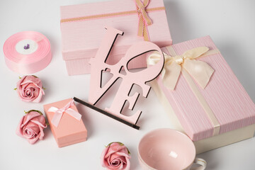 Artificial flowers in a bouquets at a decoartion shop