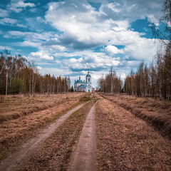landscape ancient Orthodox church