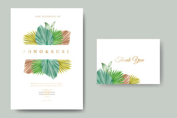 Tropical summer Wedding Invitation card