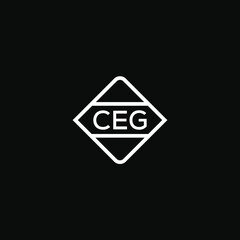 Fototapeta CEG letter design for logo and icon.CEG monogram logo.vector illustration with black background. obraz