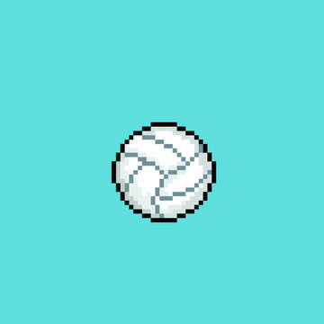 volley ball in pixel art style