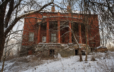 A former manor house in the village of Akhlebinino. Kaluga region. Russia