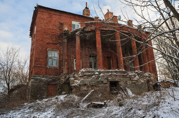A former manor house in the village of Akhlebinino. Kaluga region. Russia