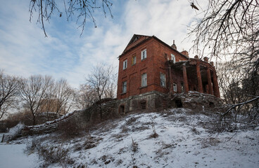 A former manor house in the village of Akhlebinino. Kaluga region. Russia