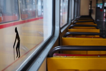 Interior of a old tram