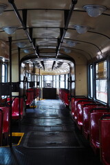 Interior of a old tram