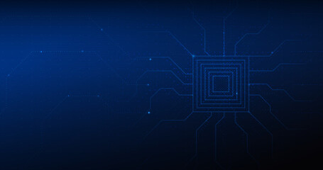 Abstract futuristic circuit board background. Technology chip processor, Motherboard
