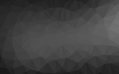 Dark Silver, Gray vector abstract polygonal cover.