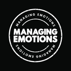 Fototapeta premium Managing Emotions text stamp, concept background