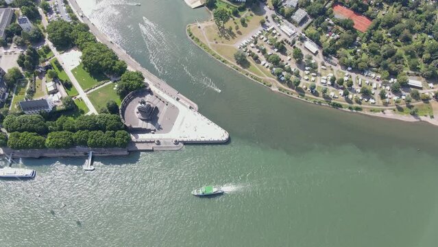 koblenz from above deutsches Eck