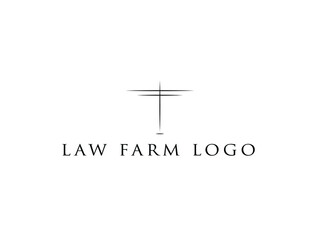 Law farm logo with balance