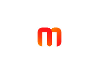 M word social media logo red orange colour