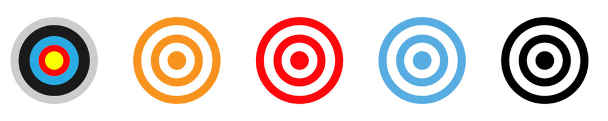 Set of targets for archery. Target icons vector illustration. eps10