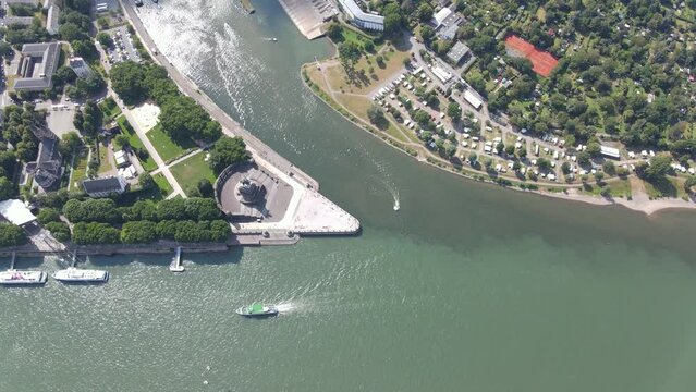 koblenz from above deutsches eck