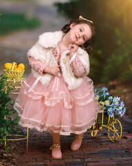 little girl in a dress