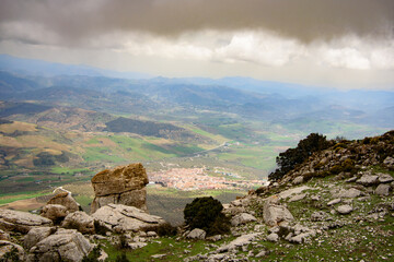 View of the Old Town of Villanueva de la Conception in Andalusia, Spain