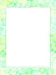 水彩タッチの四葉のクローバーのピクチャーフレーム