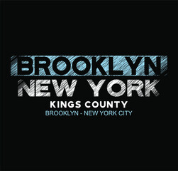 Brooklyn typography tee shirt design graphic