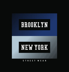 NY city Brooklyn typography tee shirt design graphic print