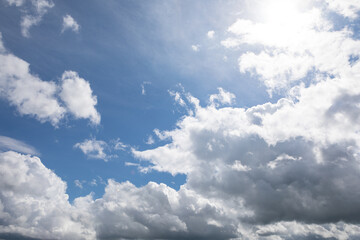 Cloudscape with the white clouds