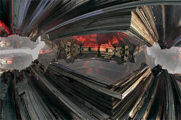 Fantasy illustration. Destruction.