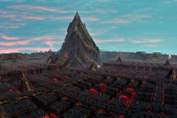 Fantasy illustration. Destruction.