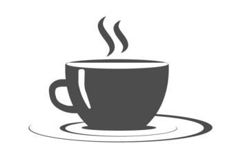 illustrierte Tasse heißen Kaffee
