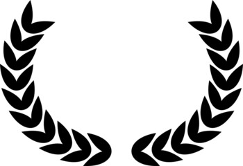 Award laurel decoration element. Laurel wreath. First place award.