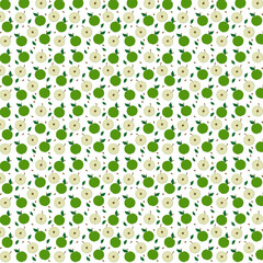 background with green apples