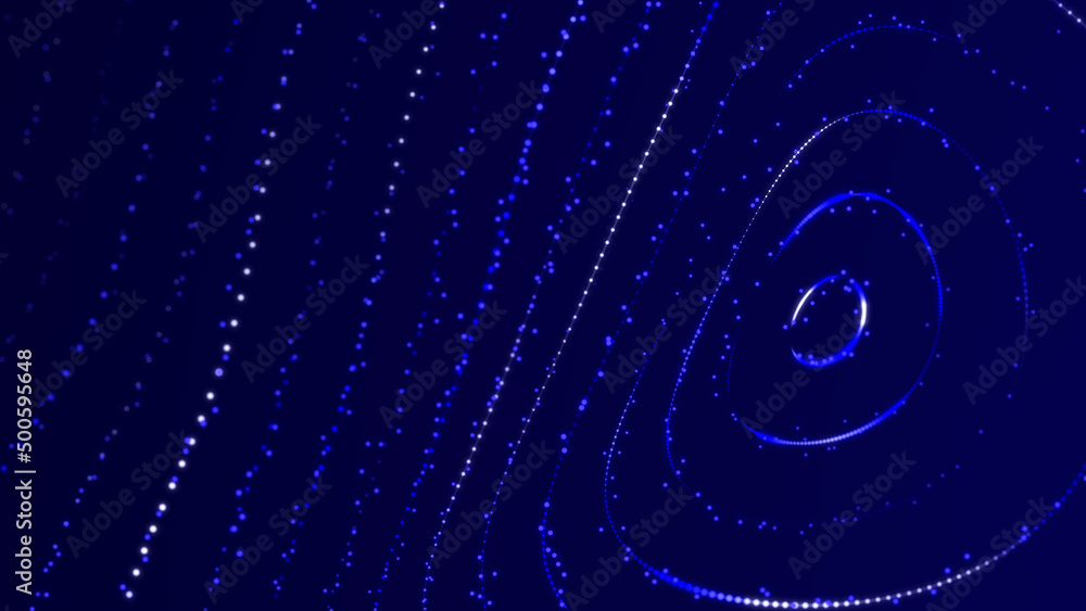 Aufkleber sci-fi background. digital wave with many particles. big data visualization. template for festive pr