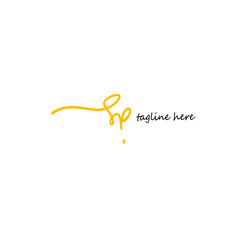 Initial Letter Sp Logo - Handwritten Signature Logo