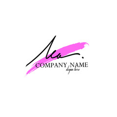 Initial Letter ka Logo - Handwritten Signature Logo